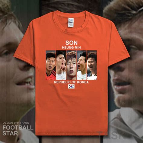 Heung Min Son T Shirt Men Jersey South Korea Footballer Star Tshirt