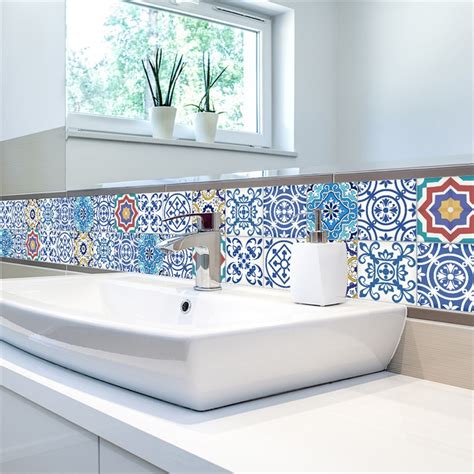 Perfect for glamming up kitchen tiles, bathroom, entryway floor, cabinets, and more! New 25Pcs Self Adhesive Tile Art Wall Decal Sticker DIY ...