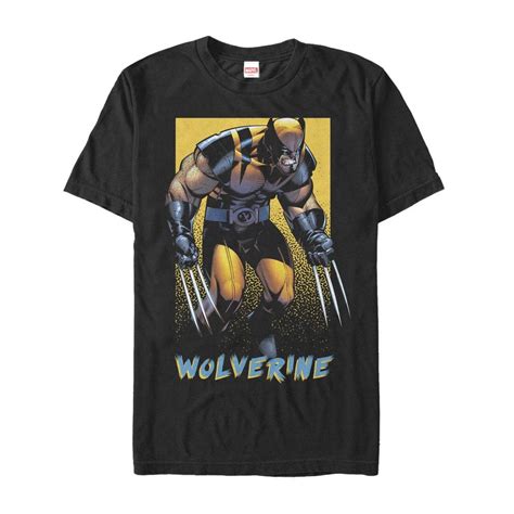 Marvel Mens Marvel X Men Wolverine Classic T Shirt Black Walmart