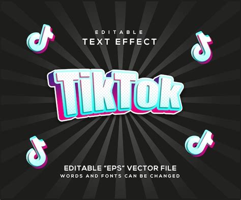 Premium Vector Tiktok Text Effect Style