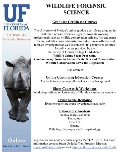 Society For Wildlife Forensic Science University Of Florida Wildlife