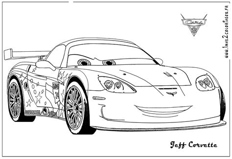 Cars 2 Jeff Corvette Coloring Page Cars coloring pages, Coloring