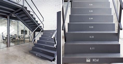 These Stairs Show How Many Calories You Burn While Climbing Them