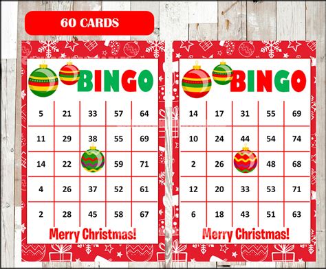 Just print the christmas bingo cards and have some m&m's or hershey's kisses on hand to use as space keepers, or just cut out. Printable 60 Christmas Bingo Cards printable Christmas ...
