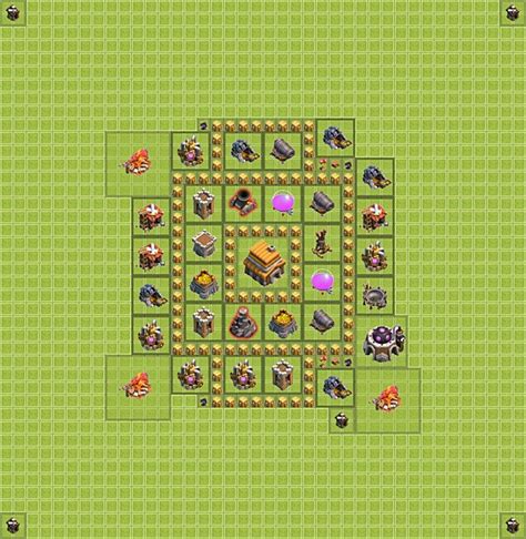 Das clash of clans rathaus auf level 3 hat 1.850 trefferpunkte. Gute Base Rathaus Level 5 für Verteidigung - COC Clash of ...