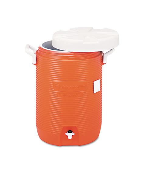 Insulated Water Cooler 5 Gal Orange 10dia X 19 12h Polyethylene