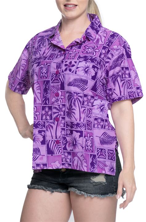 HAPPY BAY Women S Golf Tunic Hawaiian Shirt Beach Camp Aloha Shirt XXL