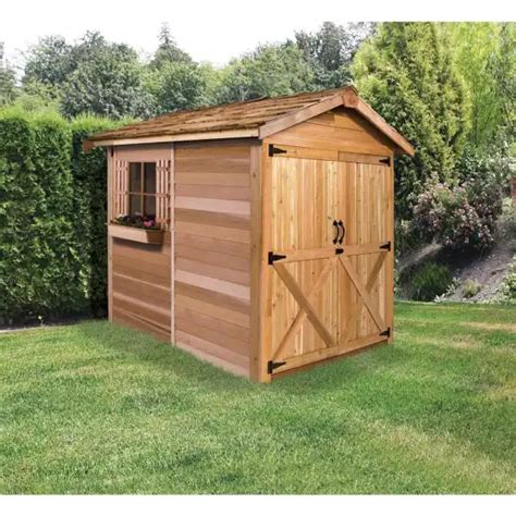 Cedarshed Rancher 6 Ft X 6 Ft Western Red Cedar Garden Shed R66 In