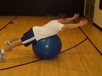Stability Ball Supermans Exercise
