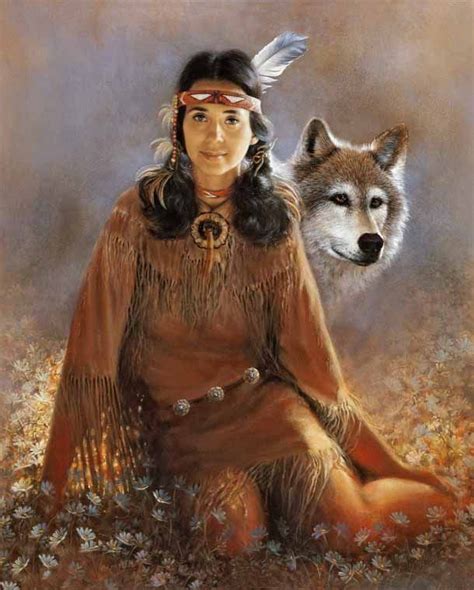 Indian Maiden Wolves And Women African American Art Women Native American Artwork