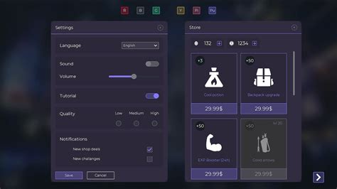 Flat Dark Gui Ui Kit 5 Color Themes In 2d Assets Ue Marketplace