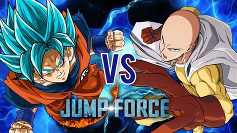 Jump Force Goku Vs Saitama Dragon Ball Z Vs One Punch Man Youtube