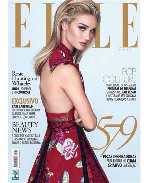 Sexy Beautiful Babes Rosie Huntington Whiteley Elle Magazine Brazil September Cover