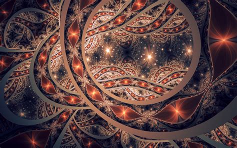 Wallpaper Dark Abstract Symmetry Universe Art Patterns Design