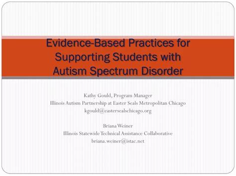 Ppt Evidence Based Practices For Supporting Students With Autism