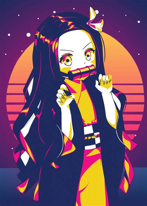 Nezuko Kamado Poster By Namrahc Kunatip Displate Anime Anime