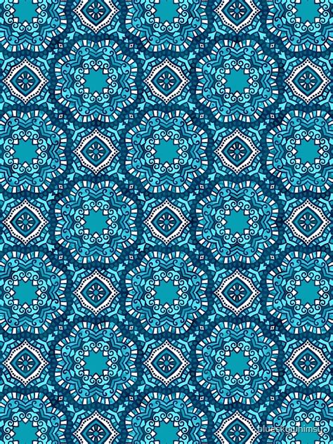 Turquoise Moroccan Tile Pattern By Blueskywhimsy Redbubble