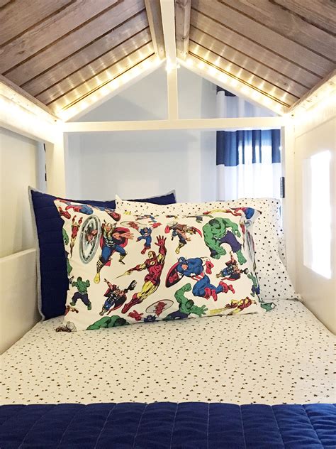 Loft bed a white loft bed in a child's bedroom with white and grey decor. Cabin Loft Bed. Ana White | Cabin Bed by Jen Woodhouse ...