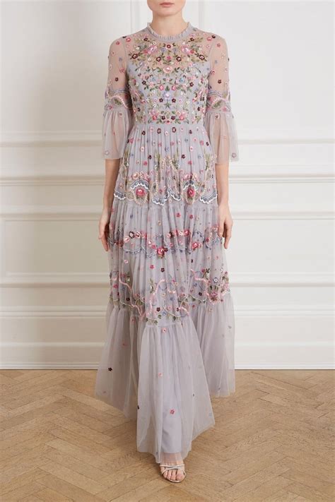 Dreamers Lace Gown In Dusk Blue From Needle And Threads New Season