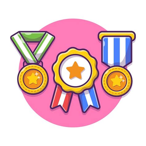 Premium Vector Trophy And Gold Medal Vector Cartoon Illustration