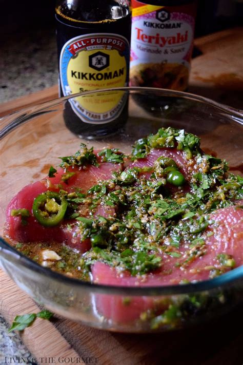 Add the flank steak and stick it back in the fridge until you're. Soy Grilled Tuna Steaks - Living The Gourmet