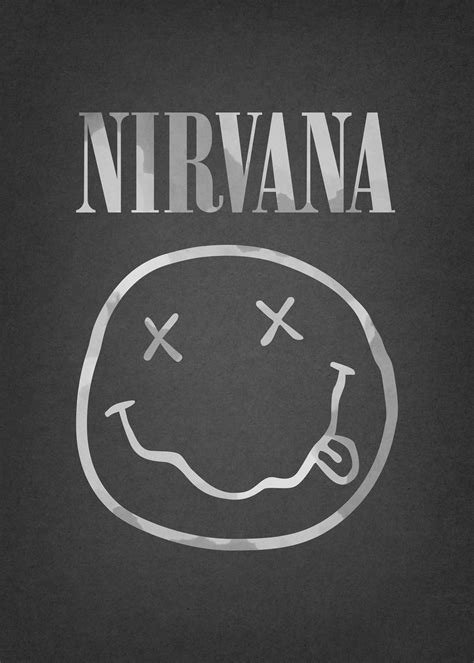 Nirvana Band Logo Poster Print By Zull Displate In 2020 Band