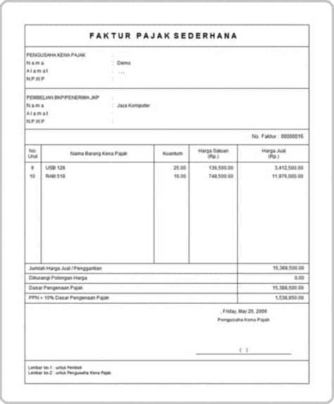 Cara Membuat Faktur Pajak Di E Faktur Dan Contoh Format 2023