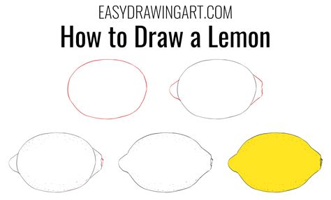 How To Draw A Lemon Tree Drawing Simple Lemon Drawing Easy Doodle Art