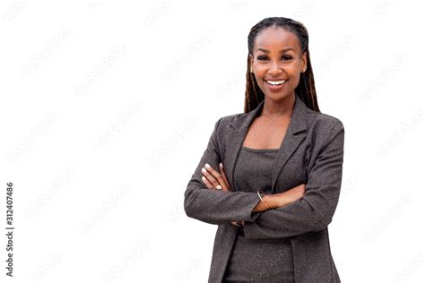 Portrait Of A Happy African American Female Company Leader Ceo Boss
