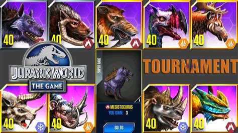 All Hybrids Cenozoic Max Tournament Jurassic World The Game Youtube