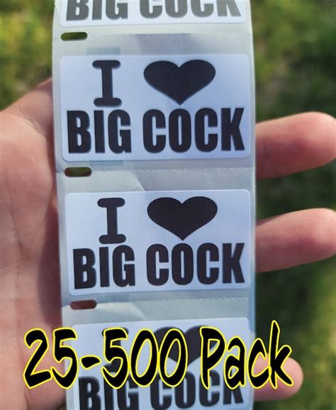 i love big cock stickers 25 500 pack pro gay gag sticker joke etsy