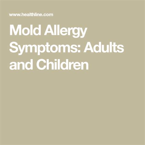 Mold Allergy Symptoms Adults And Children Mold Allergy Symptoms