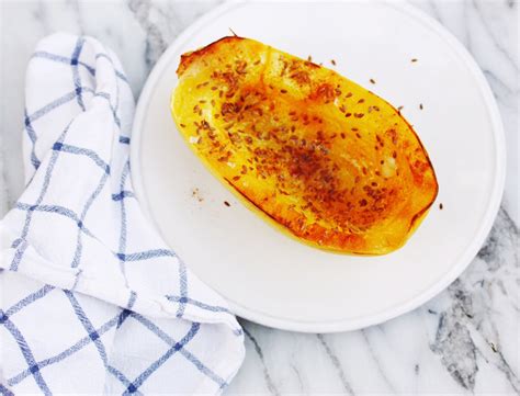 Roasted Spaghetti Squash With Coconut Oil And Seeds Recipe Goop