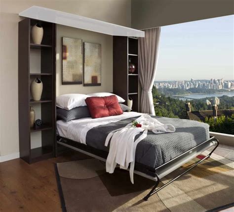 Comfortable Bedroom Design With Murphy Bed Kit Lowes Homesfeed