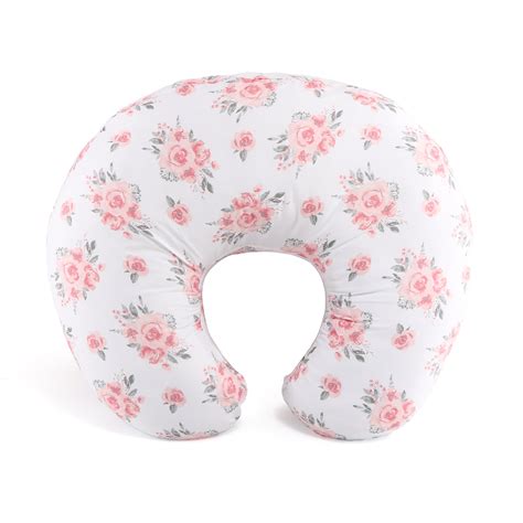 The Peanutshell Pink Floral Nursing Pillow For Breastfeeding Pillow