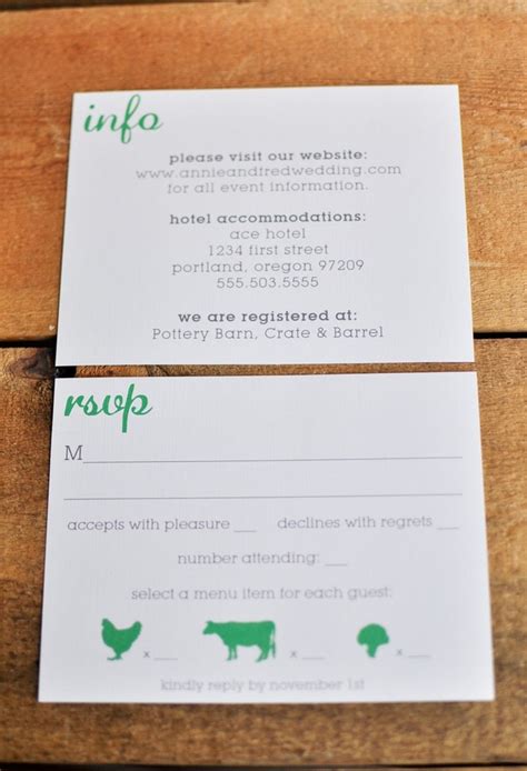 Wording your rsvp cards couldn't be easier thanks to suggested rsvp wording from rosemood. rsvp card wording. cute food choice idea. even if we don't have choices for people. | Rsvp ...