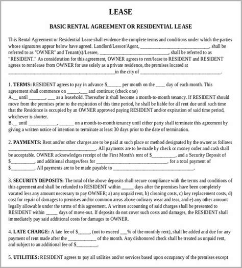 Rental / lease agreement templates. Free Rental Agreement Template Word South Africa