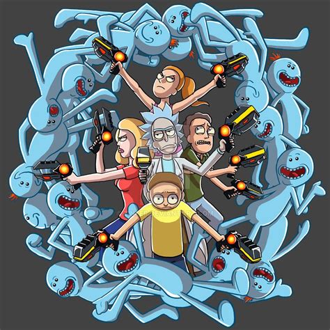 Mr Meeseeks Portal By Zinfer Rick And Morty Poster Rick And Morty