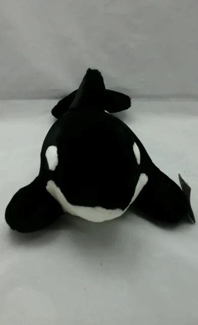 Shamu Orca Killer Whale Black White Gray Seaworld Park Plush 14 Toy