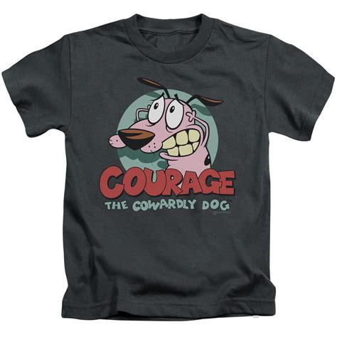 Courage The Cowardly Dog Courage Ss Juvenile 181 Charcoal T
