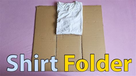 How To Make Shirt Folder Diy Cardboard Shirt Folder Youtube