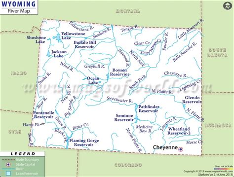 Wyoming Rivers Map Rivers In Wyoming