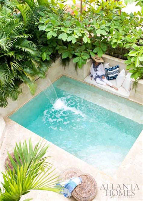 From a small infinity pool on the edge of your deck, or a small circle in ground pool in your yard, there are a great deal of options for small personal pools. 28 Refreshing plunge pools that are downright dreamy