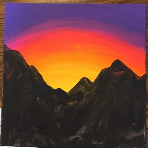 This is a tutorial for beginning painters or someone who has never painted to learn to paint a sunset. Paint a Mountain Sunset (for Beginners) | Mountain sunset ...