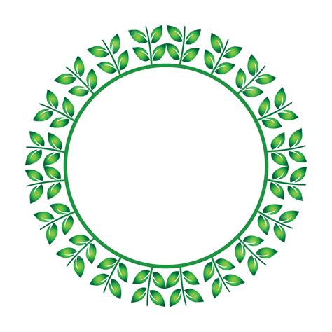 Diseño De Marco De Círculo De Hoja De Brote Verde Vector Png Círculo