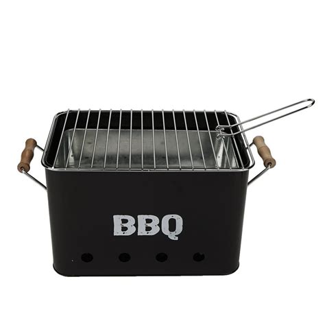 Mind Reader Small Metal Portable Bbq Grill Charcoal Lightweight