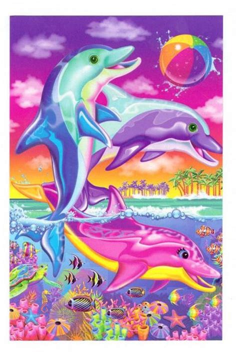See more ideas about coloring pages, coloring books, lisa frank. Lisa Frank Dolphins Postcard Ocean Sea by CollectorsWarehouse