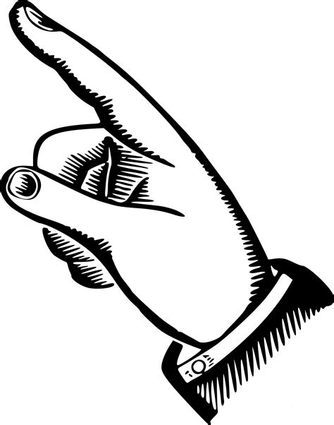 Pointing Hand Coloring Page ColouringPages