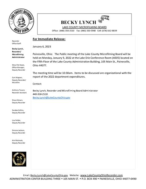 News - Lake County Recorder's Office