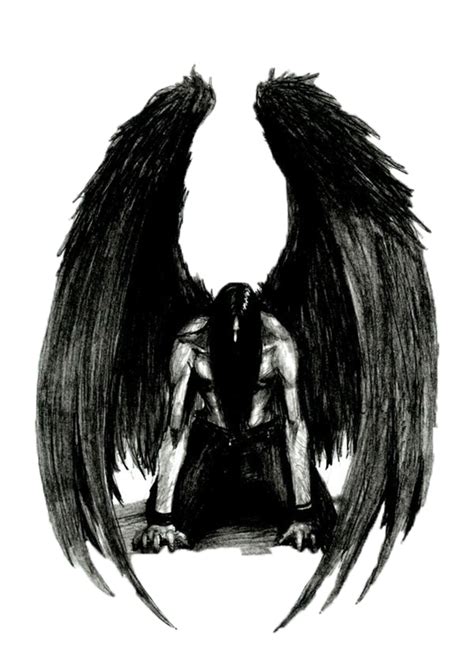 Fallen Angel Drawing Azrael Lucifer Angel Png Download 8001106